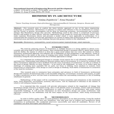 BIOMIMICRY IN ARCHITECTURE