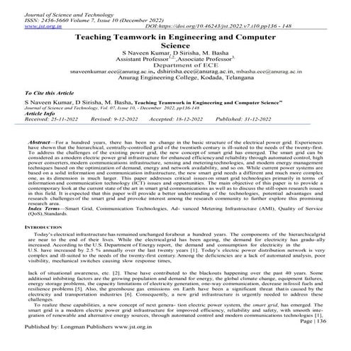 Teaching Teamwork in Engineering and Computer  Science