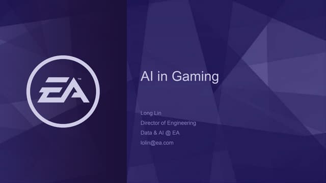 Long Lin at AI Frontiers : AI in Gaming