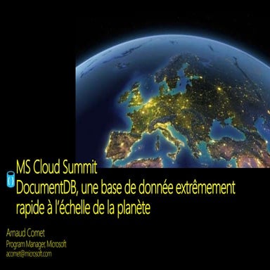 J1 T1 2 - Azure DocumentDB, une base de données extrêmement rapide à l’échell...