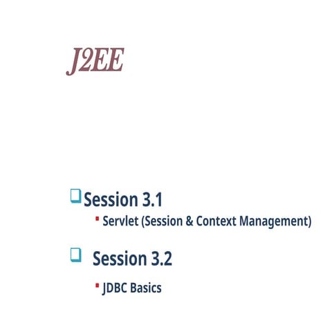 Comprehensive Guide to J2EE Session Management and JDBC Drivers | PPTX