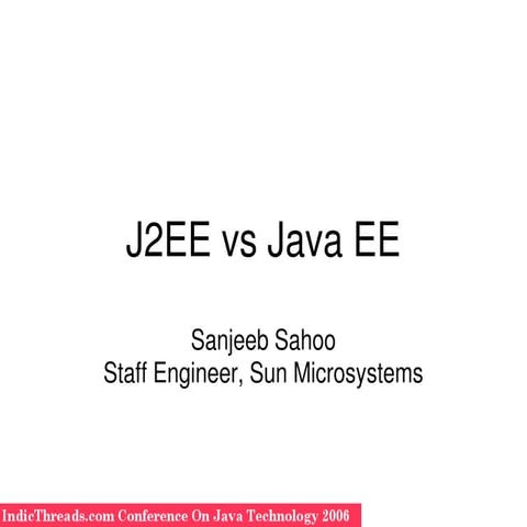 J2EE vs JavaEE