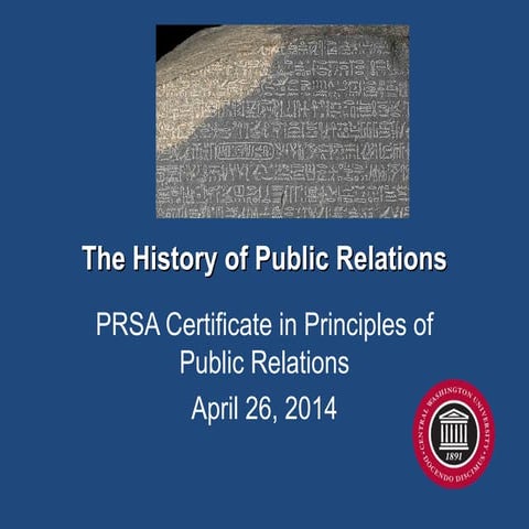 History of Public Relations