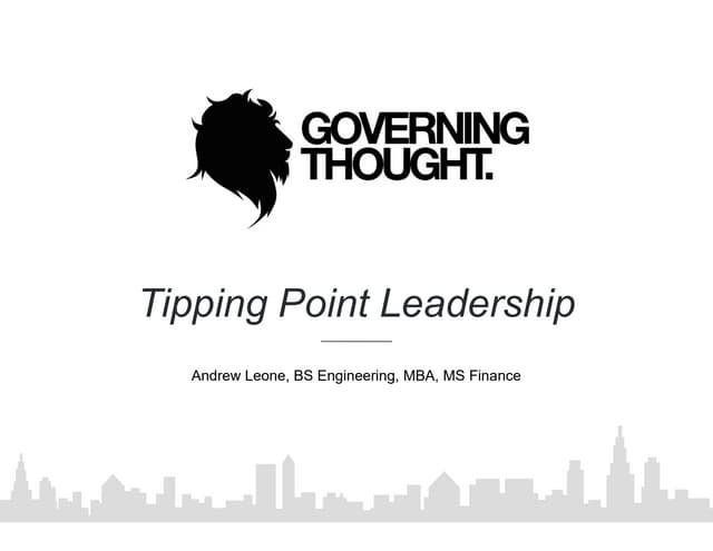Review of tipping point leadership