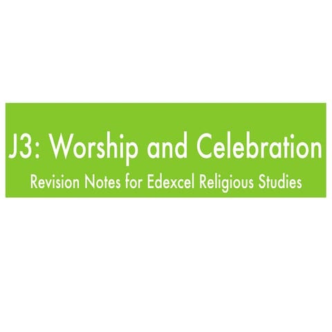 J3 Worship and Celebration
