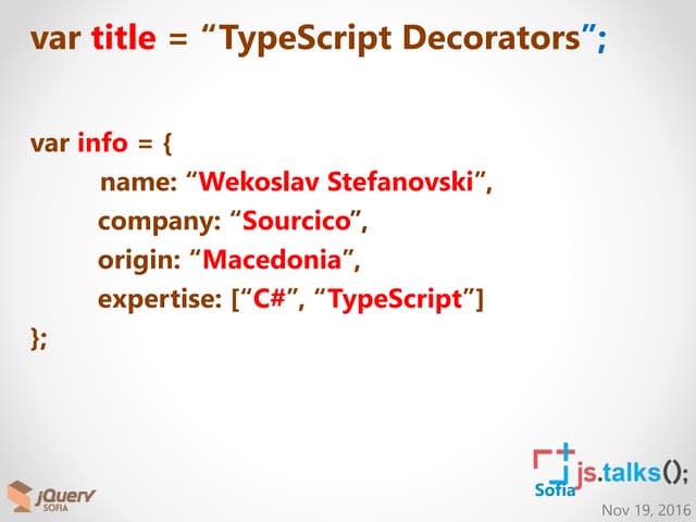 Typescript Decorators