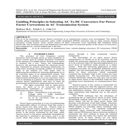 Guiding Principles in Selecting AC To DC Converters For Power Factor Correcti...