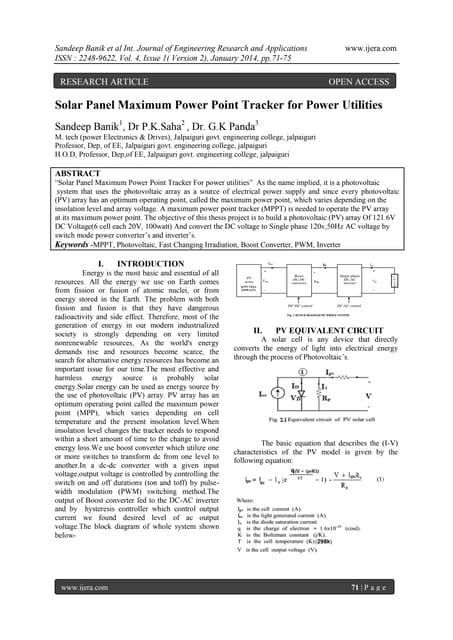 Analysis and Implement of Hybrid ANN PandO Based MPPT Controller to ...
