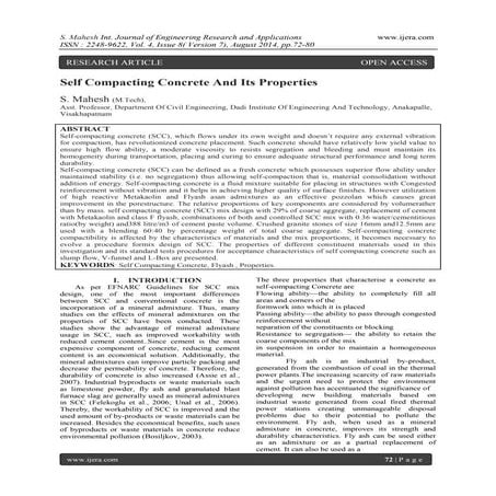 Self compacting concrete | PPTX