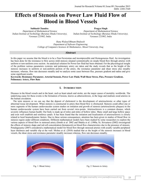 Wall Shear Parameters of Physiological Pulsatile Flow through Mild and ...