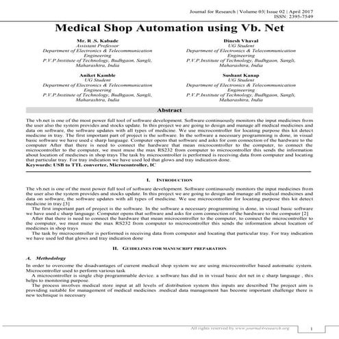 MEDICAL SHOP AUTOMATION USING VB. NET | PDF