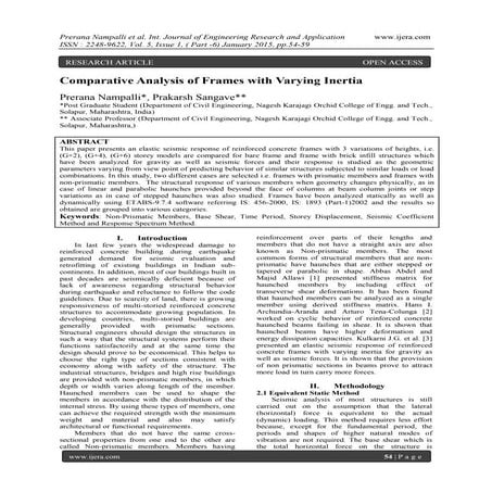 Comparative Analysis of Frames with Varying Inertia