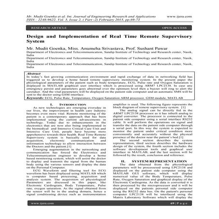 Design and Implementation of Real Time Remote Supervisory System