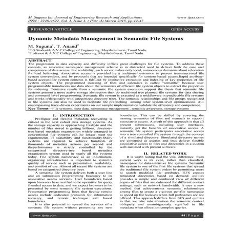 Dynamic Metadata Management in Semantic File Systems
