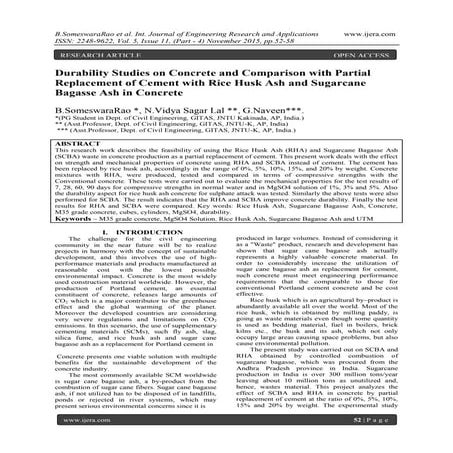 Durability Studies on Concrete and Comparison with Partial Replacement of Cem...