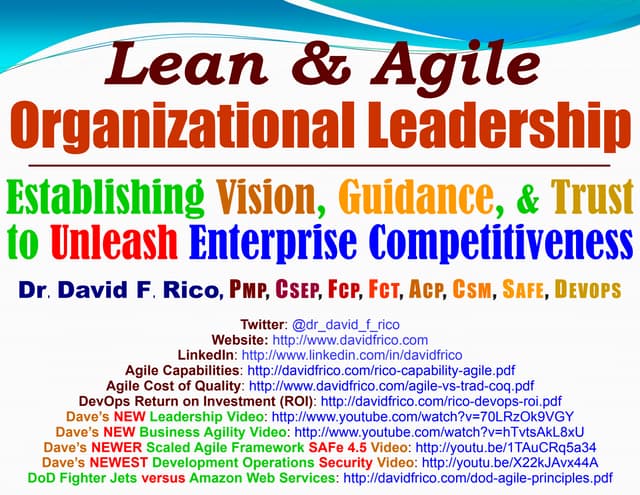 Lean & Agile Organizational Leadership