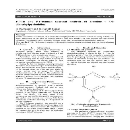 Vibrational analysis of trans azobenzene | PDF
