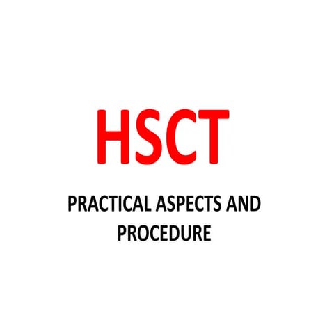 Hsct copy | PPTX