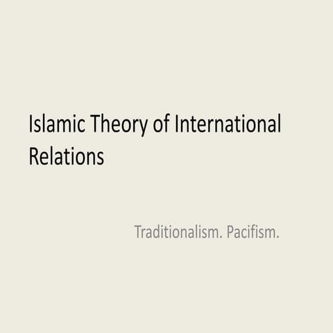 C5 - Islamic Theory of IR