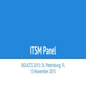 2015 siguccs itsm panel