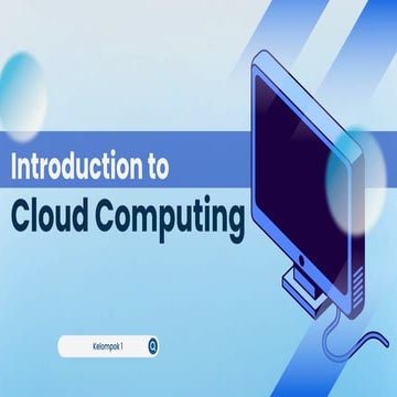 Introduction To Cloud Computing Komputasi Awan Ppt