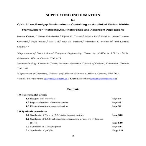 C3N5: A Low Bandgap Semiconductor Containing an Azo-linked Carbon Nitride Fra...