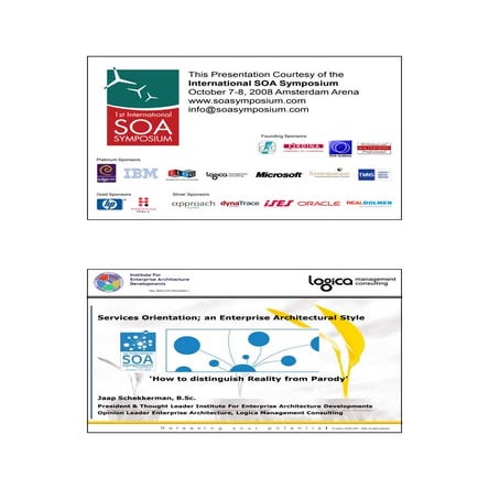 Jaap  Schekkerman    S O A  Enterprise  Arch  S Tyle