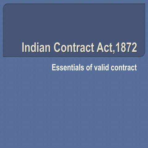 Essential of valid contract 