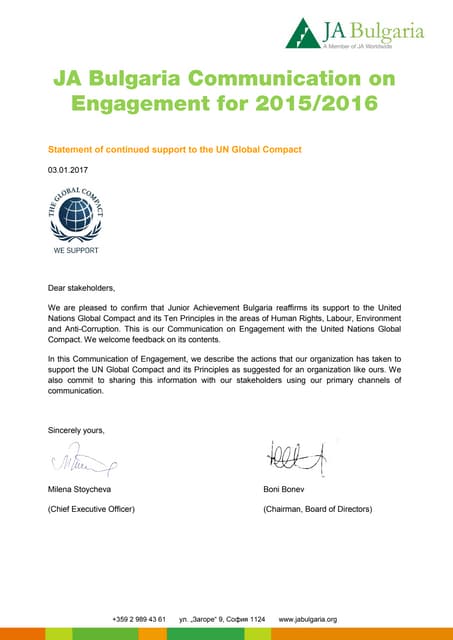 JA Bulgaria CoE 2015-2016 UNGC