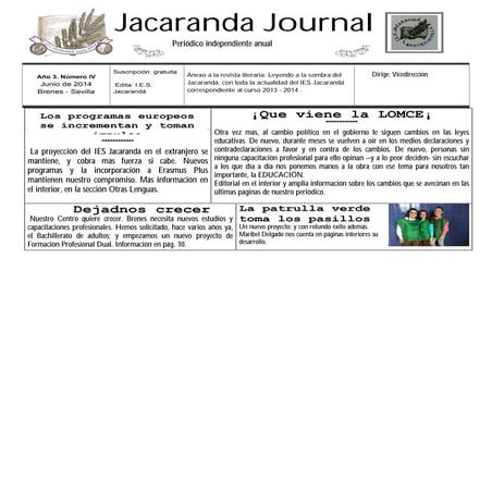 Jacaranda journal año 2014