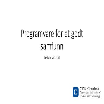 Programvare for et godt samfunn