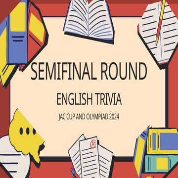 The Jumble Sentences (English Competition 2024) | PPTX