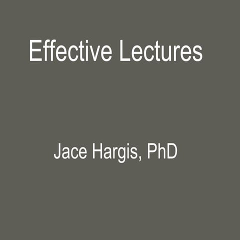 Jace Hargis Effective Lectures
