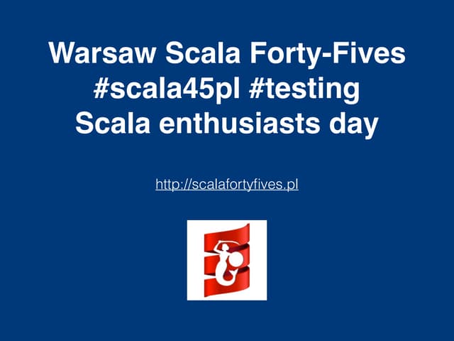 Opening slides to Warsaw Scala Fort...