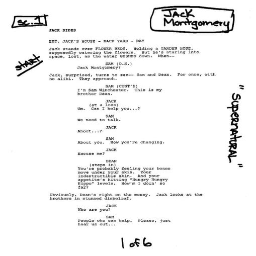 Supernatural 4.04 Metamorphosis Casting Sides - Jack Montgomery | PDF