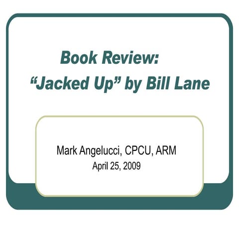 "Jacked Up"  Book Review