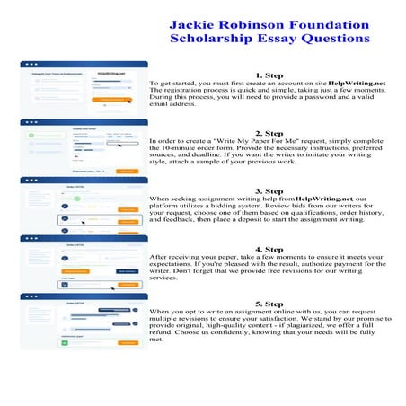 Jackie Robinson Foundation Scholarship Essay Questions | PDF