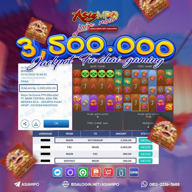 slot fa chai jackpot panduan