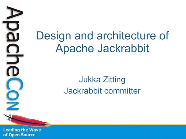 Design and architecture of Jackrabbit