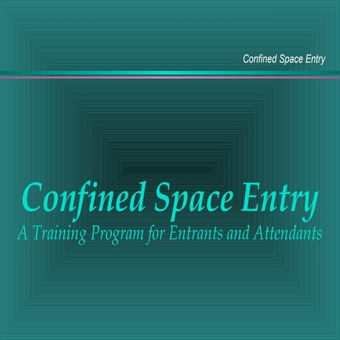 العمل داخل الاماكن المغلقه او المحصورة PPT