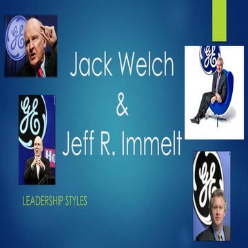 Jack welch and jeff immelt