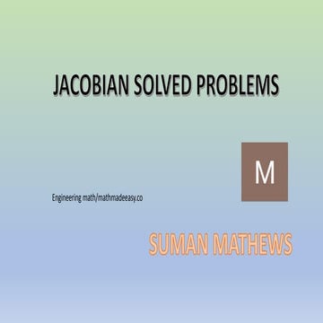 Jacobian solved examples (2019) | PPTX