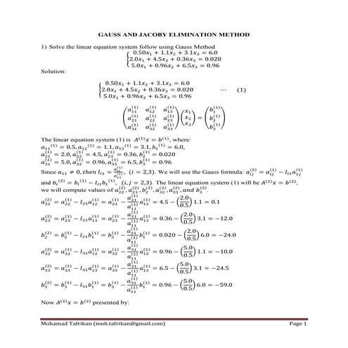 Jacobi method and lagrange interpolation