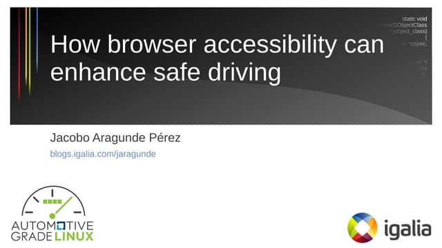How browser accessibility can enhance safe driving (AGL Summit Nov 2020)