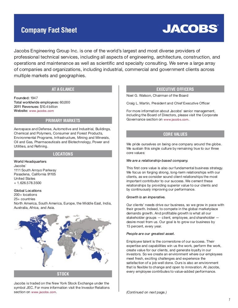 facts sheet template