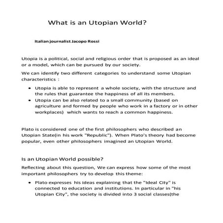 Jacopo rossi-is-an-utopian-world-possible