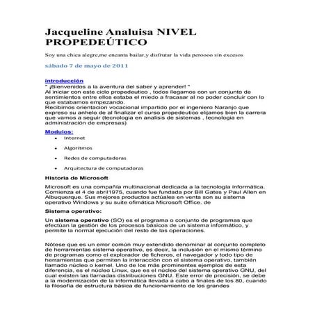 Jacqueline analuisa nivel propedeútico