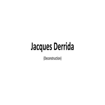 Jacques derrida