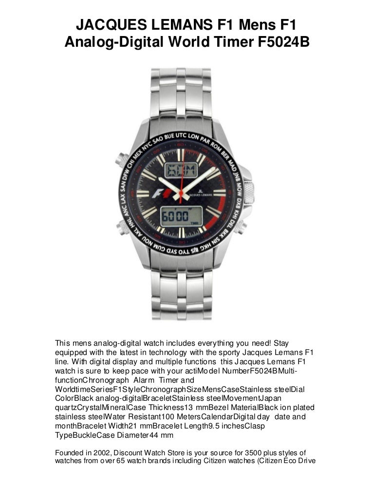 jacques lemans f1 watch price