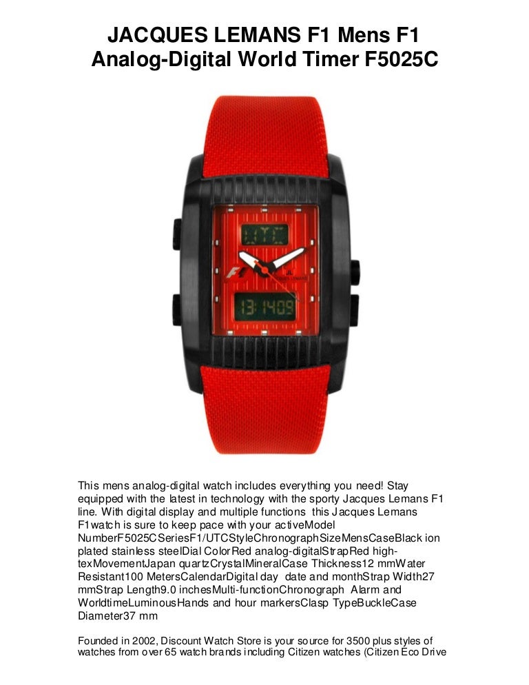 jacques lemans f1 watch price